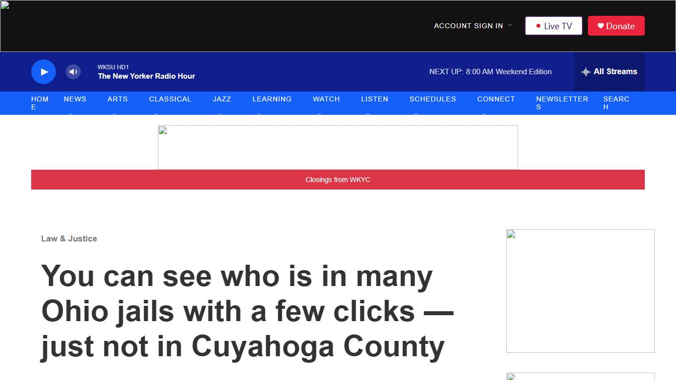 You can see who is in many Ohio jails with a few clicks — just not in Cuyahoga County Ideastream Public Media